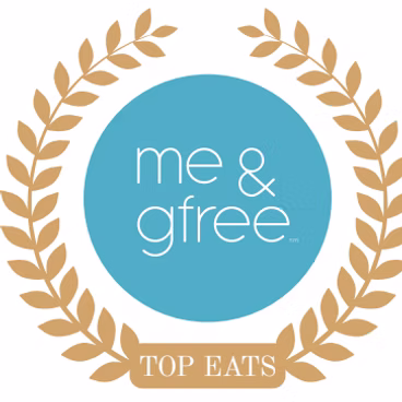 me & gfree Top Eats logo 