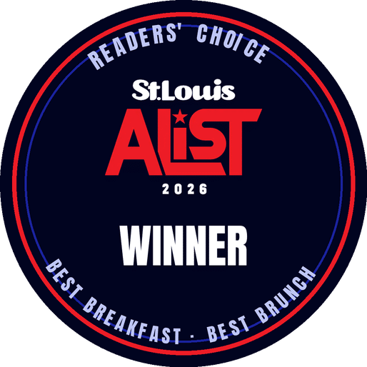 St. Louis Magazine A-List 2026 Readers’ Choice winner badge for Best Breakfast and Best Brunch